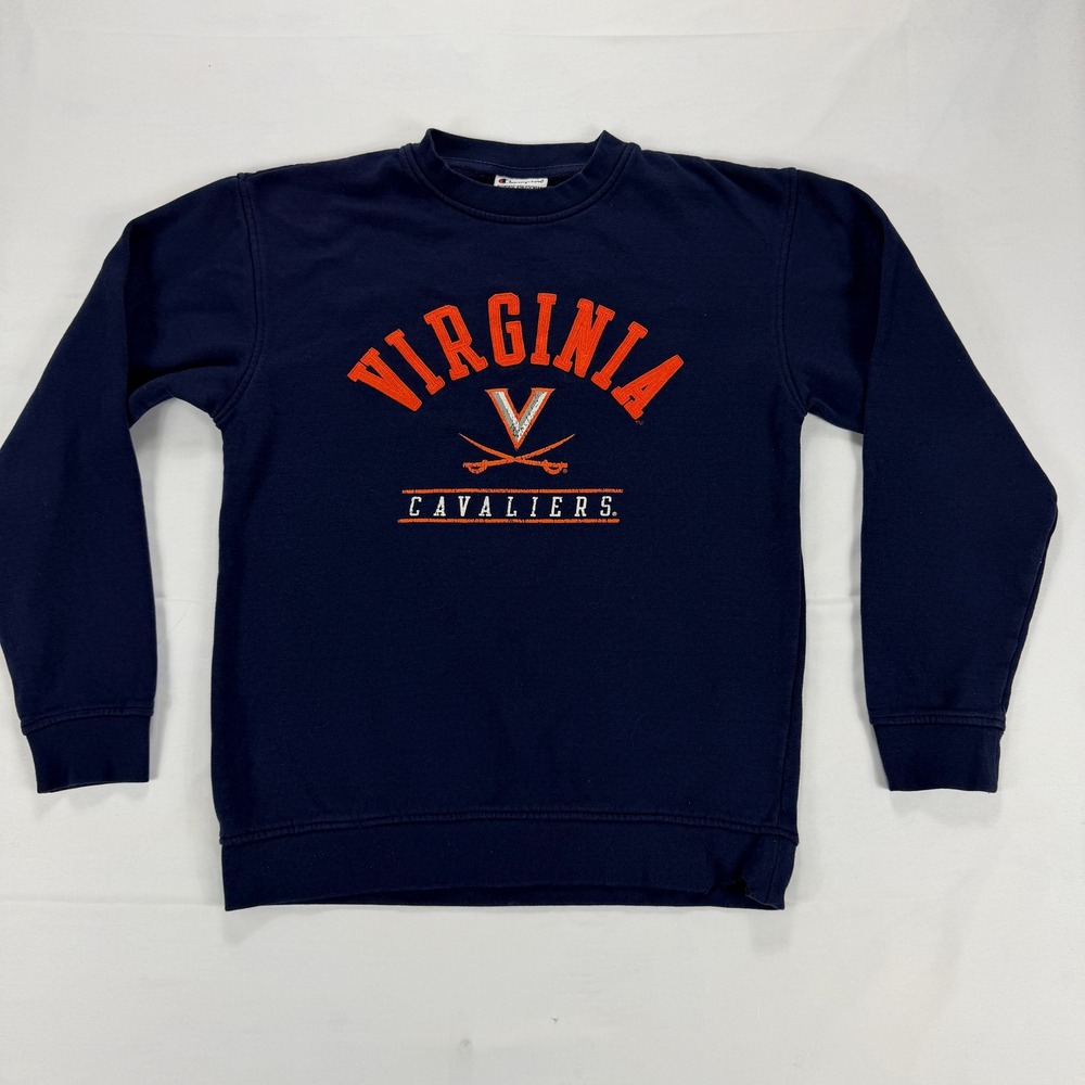 Champion Virginia Cavaliers Crewneck Sweatshirt Navy Small‎ NCAA Pullover